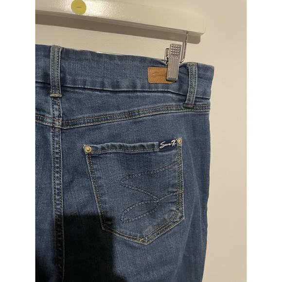 Seven 7 Skinny Jeans Womens 10 Blue Denim - Picture 4 of 5